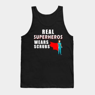 Real superheros wears scrubs Tank Top